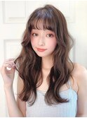ロングレイヤーグレージュカラーブリーチなし透明感20代30代40代
