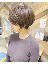 ネオリーブ モカ 川崎チネチッタ店(Neolive mocca) 20代30代40代大人ショートボブ　前下がり　チェリーブラウン