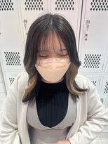 ロンドルーチェ 心斎橋(Lond luce)&nbsp;ダークアッシュ/ミディアムレイヤーカット［髪質改善/縮毛矯正］