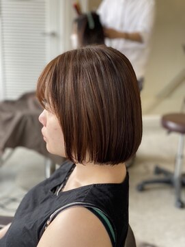 ソイクフ 高田馬場店(SOY-KUFU) 大人可愛いイメチェン似合わせカットフルバングレッドブラウン