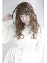 ルルディ バイ アフロディーテ銀座(luludi by APHRODITE)&nbsp;黒髪/グレーベージュ/レイヤーロング/前髪パーマ/銀座