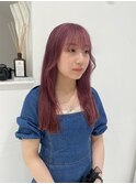 ブリーチあり　透明感ピンク