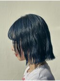 色落ちまで楽しめる人気ブリーチブルーカラー