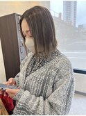 切りっぱなしボブハイライト