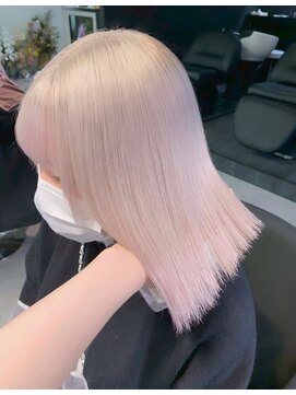 ベレーザ 渋谷神南(Beleza) 14668ミルクティーアッシュミルクティーベージュハイトーンボブ