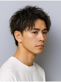 Haleニュアンスパーマスパイキーショートバーバーフェザーパーマ