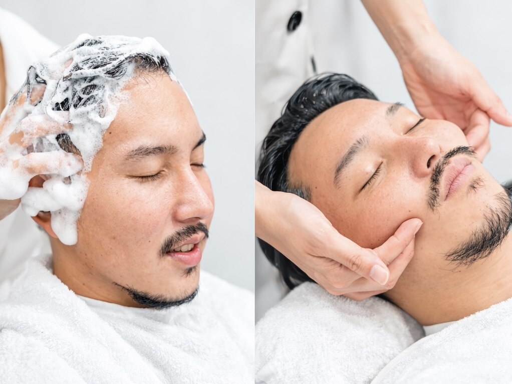 【新規人気No.1】垢抜けメンズカット＋顔剃り＋眉カット＋爽快シャンプー銀座