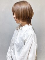 エミス バイ メルト 吉祥寺(emis by melt)&nbsp;【吉田】ウルフカット顔周りレイヤーミルクティーベージュ吉祥寺