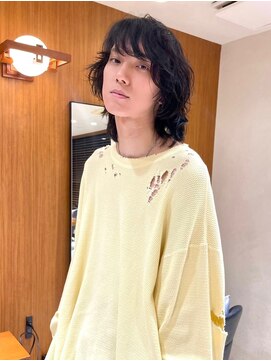 ヤイエ 青山店(yiye) センターパートニュアンスパーマワンカールパーマ韓国コンマヘア