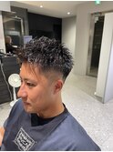アップバングベリーショート