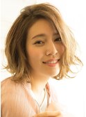 【nao*c富雄店】マロンベージュアッシュ/ほつれウェーブ
