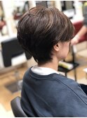 大人可愛い曲線を生かしたハンサムショート30代40代50代