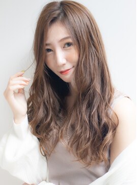 ロンドプランタン 恵比寿(Lond Printemps) 大人可愛いミックスウェーブロングヘア／フォギーベージュ