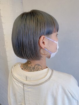 ベルビアンカ(Belle BIANCA) サイドバング/パールシルバー/丸みボブ/ハイトーン by マツモト