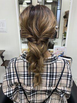 倶楽部ヘアーズ 醍醐本店(HAIR'S) ゴム2コだけのカジュアルアレンジ/京都/伏見/醍醐/30代/40代/