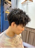 ツーブロ耳かけツイストスパイラル[メンズ/上野]
