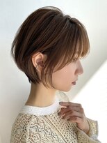 ノア 三宮店(NOA)&nbsp;20代30代40代小顔ショートブラウンベージュ艶カラー