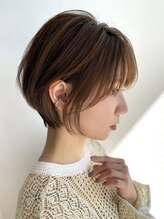 ノア 三宮店(NOA) 20代30代40代小顔ショートブラウンベージュ艶カラー