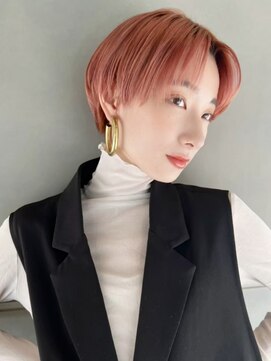 ポーチバイハニー オモテサンドウ(PORCH by HONEY omotesando) 大人可愛い10代20代30代ラフショート×カシスフラミンゴピンク