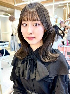 アフロートリノ(AFLOAT Leino) 2wayバング 韓国前髪 シースルー ミディアム くびれヘア　顔周り