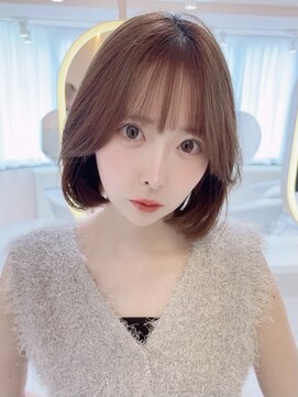 サンド ミュウ 横浜店(sand mieu) レイヤーカット/オリーブベージュ/韓国/顔周り/ボブ/前髪/横浜