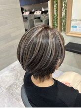 イメージア 町田店(IMAGE A) ハイライトショートボブ＠30代40代50代60代