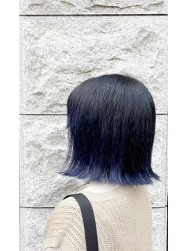 ビスイル 秋葉原店(Vis ill) カラー艶髪ネイビーグレーアッシュブラック大人美人