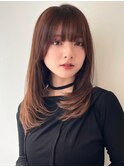 似合わせカットレイヤーカット メルティカラーフェミニンロング