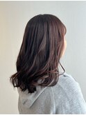 【堀田 奈穂】ゆる巻きミディアム/ラベンダーカラー/30代40代/