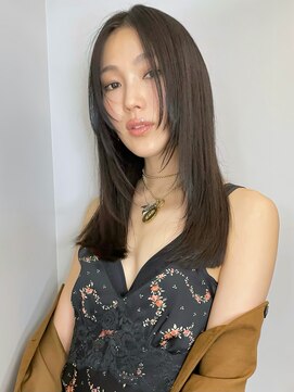 トイ(TOI) レイヤーカット/グレージュ/韓国ヘア/ワンホン