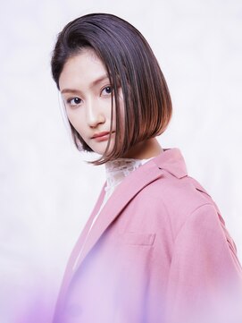 ピークアブー アヴェダ ギンザシックス(PEEK-A-BOO AVEDA GINZASIX) ボブ　前下がりボブ　ハイライトカラー