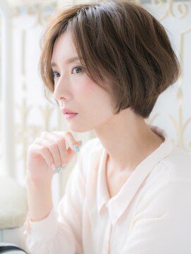 モッズ ヘア 福岡姪浜店(mod's hair) mod's姪浜/ナチュラルブラウンくせ毛風小顔ひし形ショートボブi