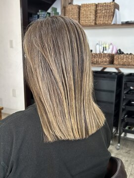 シーン(hair design SCENE) バレイヤージュ/ベージュ