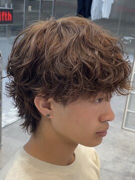 フィフスパーク(fifth PARK) シャドウパーマ波巻きスパイラルパーマメンズマッシュウルフ渋谷