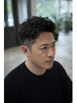 ジェットブラックキューサンロク(JET BLACK 936) 40代大人の宮城リョータ風パーマ/極道パーマ