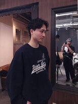 ブロック ジャポン(bloc japon)&nbsp;メンズパーマ ニュアンスパーマセンターパートショート/池田裕和