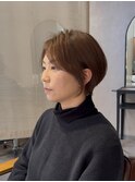 20代30代40代50代/大人可愛いショートボブ/チョコレートブラウン