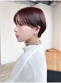 ピンクヘアー小顔くすみベージュ透明感カラー_F20375