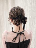 ココカラヘアー ニコ(cococara hair nico) 結婚式お呼ばれヘア/韓国アレンジ/ベロアリボン