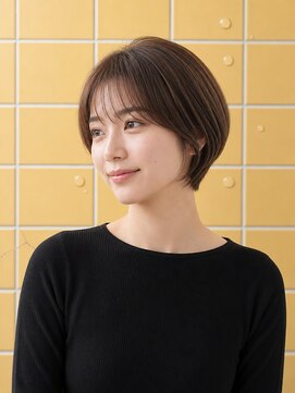 ヘアーサロン 6(hair salon) 丸みコンパクトショートボブ×ツヤブラウン