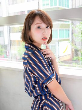 ルティア(Lutia) 流しバング 似合わせボブ アッシュブラウン★★