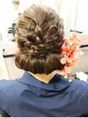 ロールシニヨンアレンジ留袖 訪問着 着物 参列 まとめ髪大人上品