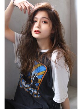 ブラン 栄(Blanc) 【Blanc/栄】抜け感ウェーブ＿ショコラベージュ＿ロング