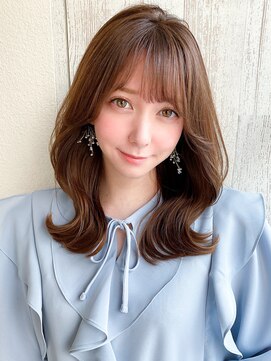 アフロート ディル(AFLOAT D'L) みきなひし形ミディくびれレイヤー韓国ヘアヌナモリ顔まわり女神