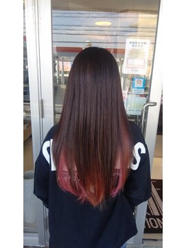 マリーインターナショナル 浦添店(MARIE INTERNATIONAL) ロングレイヤーインナーカラーピンクラベンダーベージュ