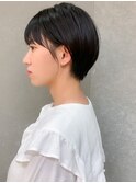 【Lond表参道 伊杏】耳かけコンパクトショート 暗め透明感カラー