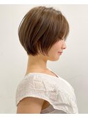 夏ショート/大人女性向けショートボブ/ヌーディーカラー