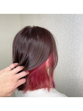 ヘアーアンドメイク ドレス(DRESS) インナーカラー　バイオレットピンク