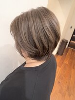 ネックス 表参道本店(nex)&nbsp;【nex 表参道】脱白髪染 ハイライト 似合わせショートボブ  齋藤