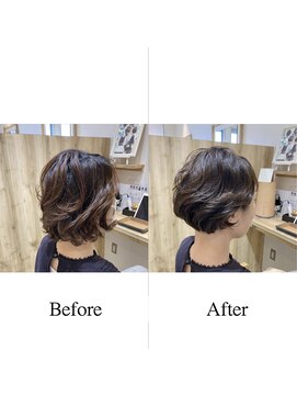 カミケンネクスト(kamiken.next) くせ毛ショート大人パーマ風マッシュ美髪【カミケンネクスト】